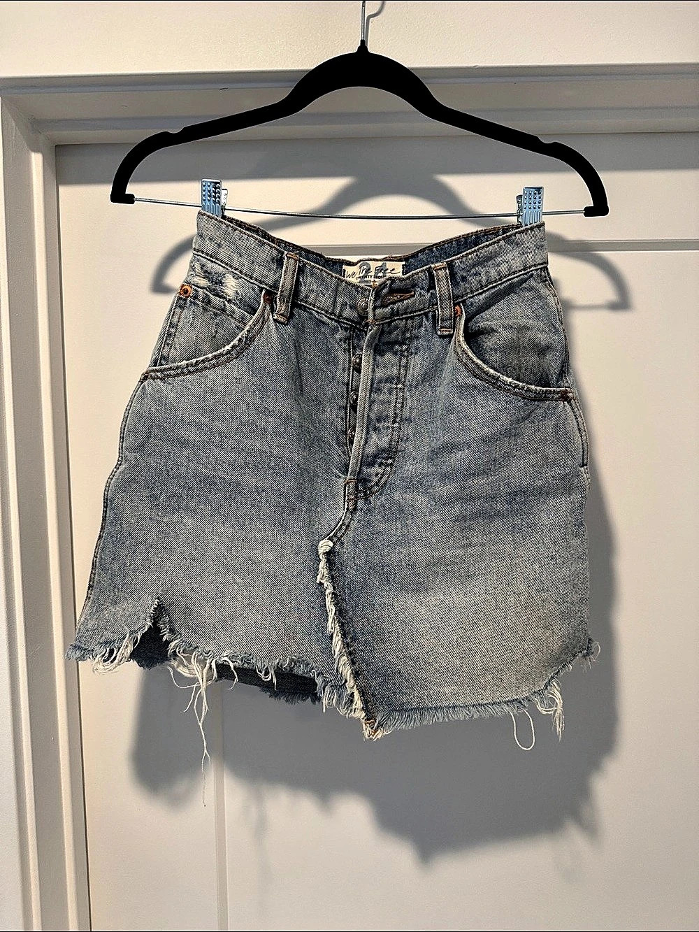 We the free denim skirt Distressed in Blue